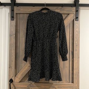 Black and White Polka-Dot Dress